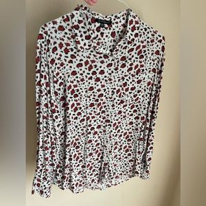 Cheetah button down blouse